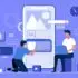 Mobile app development services New York showing dashboard interface and analytics